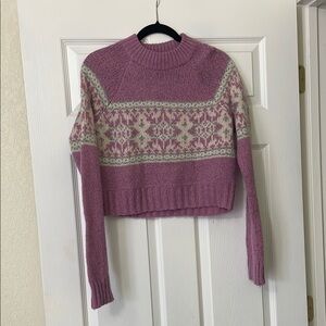 Women's Purple Fair Isle Sweater